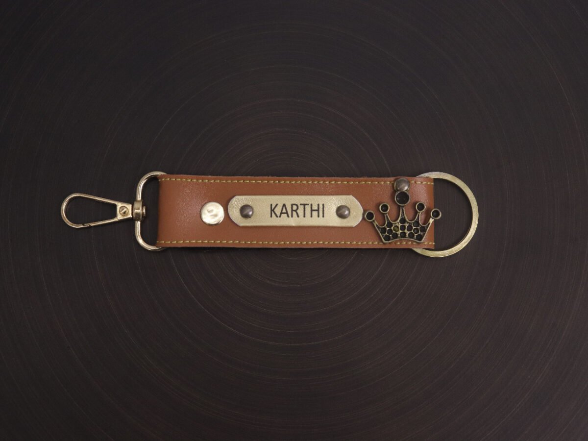 Personalized Leather Keychain