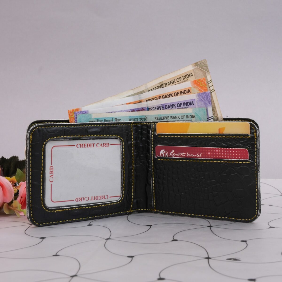 Personalized Gift Men's Wallet, Keychain, Eyewear Case & Passport Cover with Name. & Charm Combo