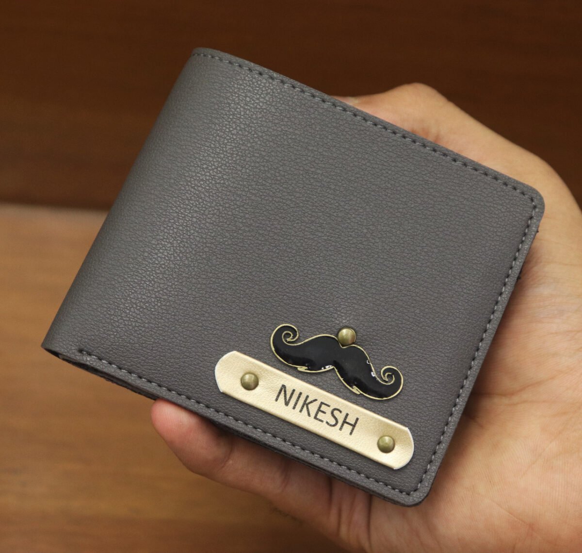 Personalized Gift Mens Wallet With Free Charm