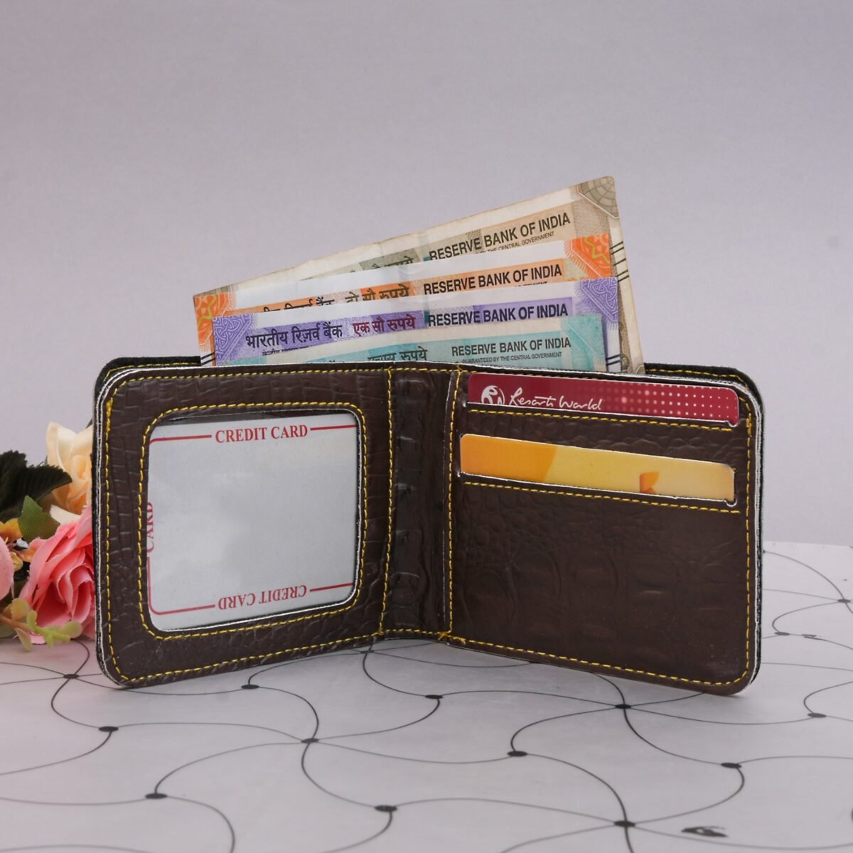 Personalized Gift Men's Wallet, Keychain, Eyewear Case & Passport Cover with Name. & Charm Combo