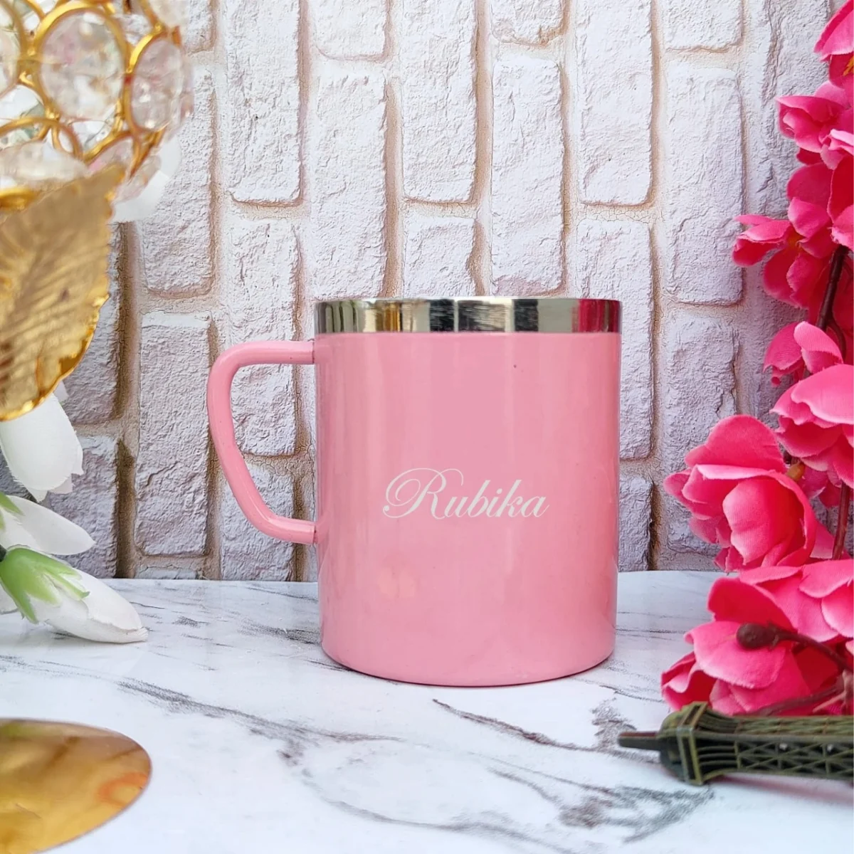 Personalized Pink Mug